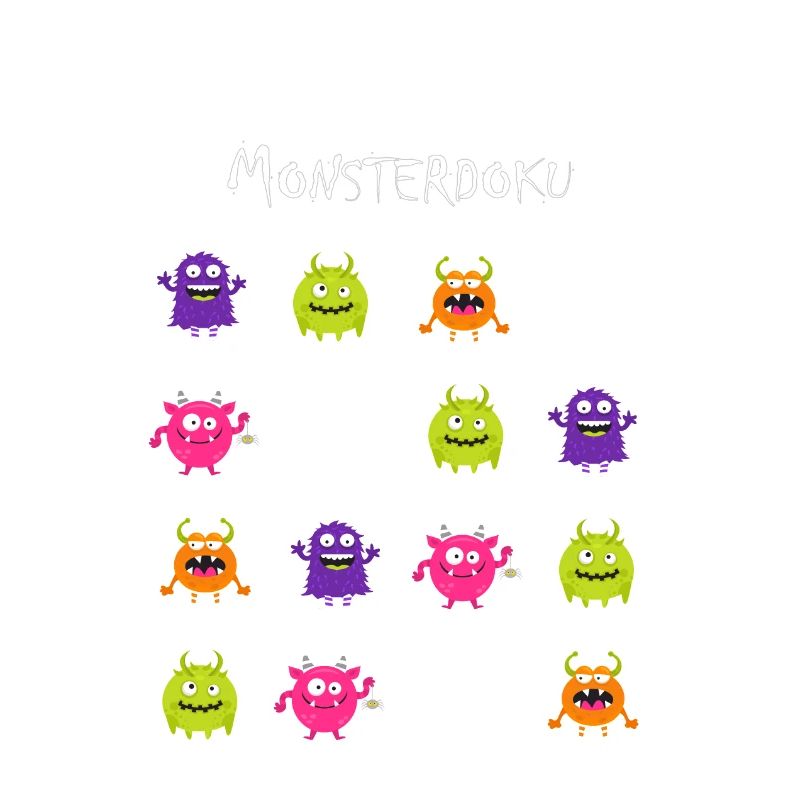 Monster Sudoku - Documentaire sur les monstres (blanc)