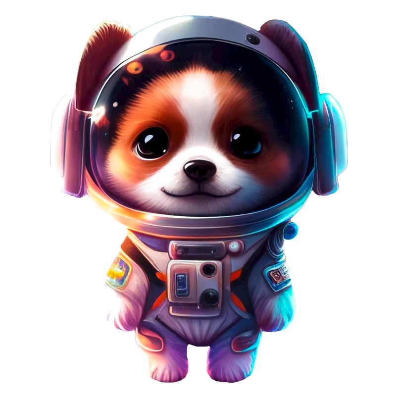 mignon Korgi dans une combinaison spatiale