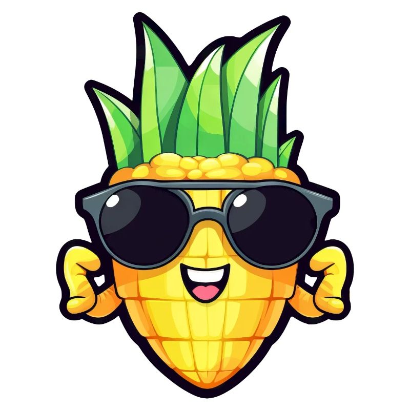 Cooler Mais - Sonnenbrille und starke Arme Design