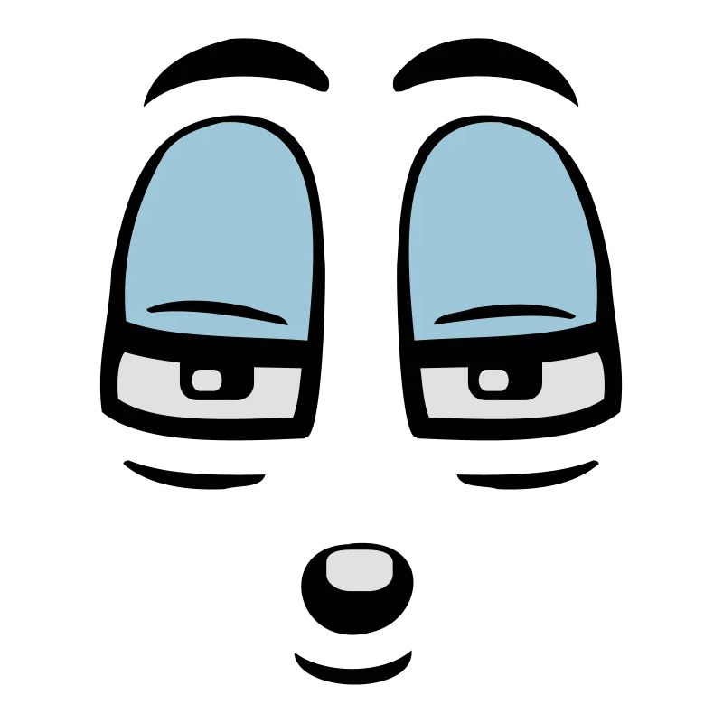 Skeptisches Comic Gesicht Verurteilender Blick