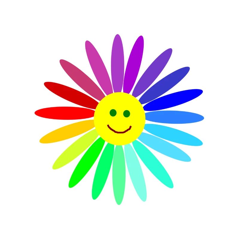lachende regenbogenblume