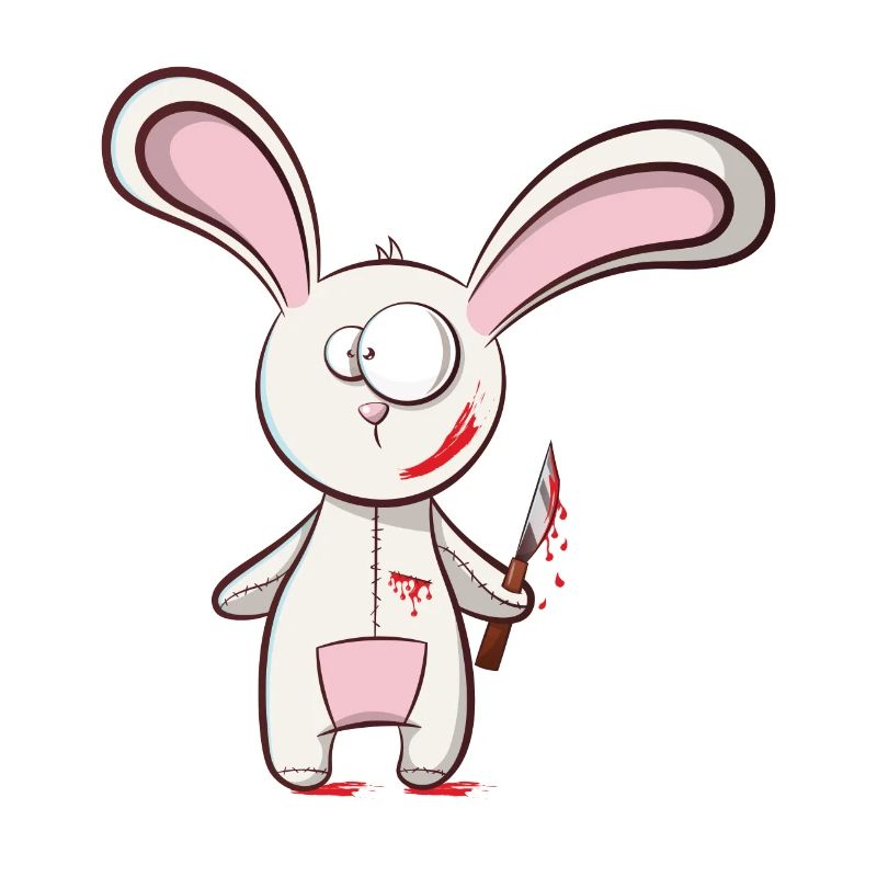 Horror Comic Cartoon Hase