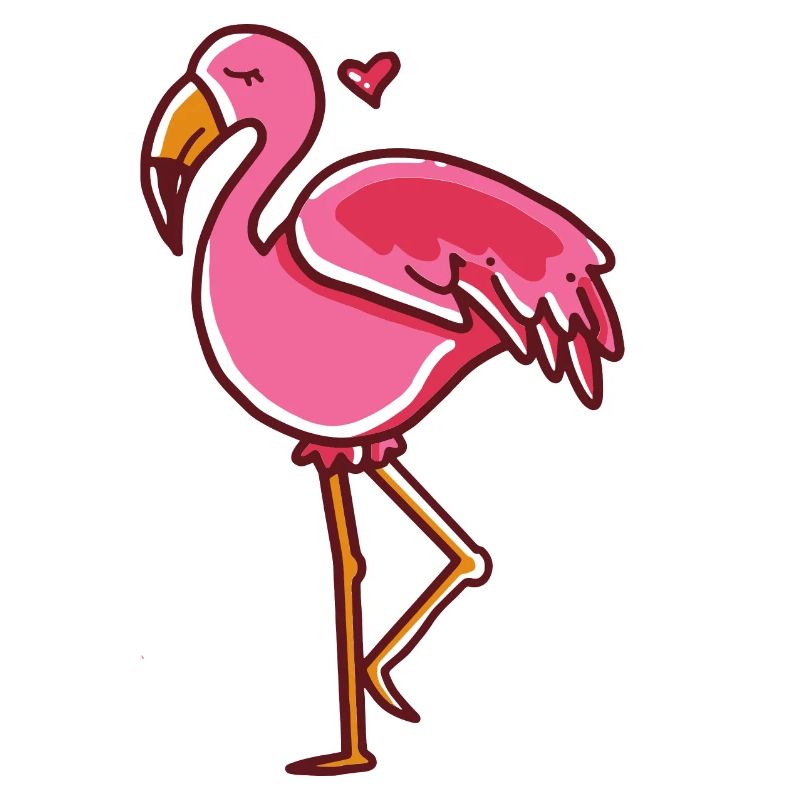 Flamingo Herz rosa Geschenk