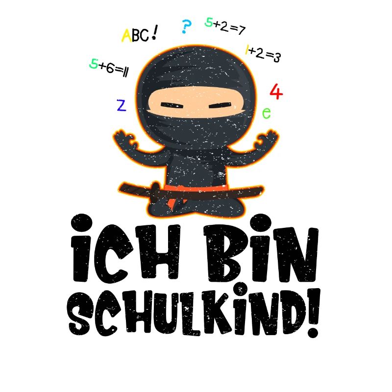 Schulbeginn Ninja Schulkind Spruch Einschulung