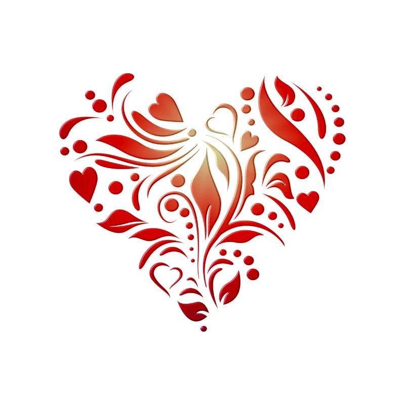 red heart pattern
