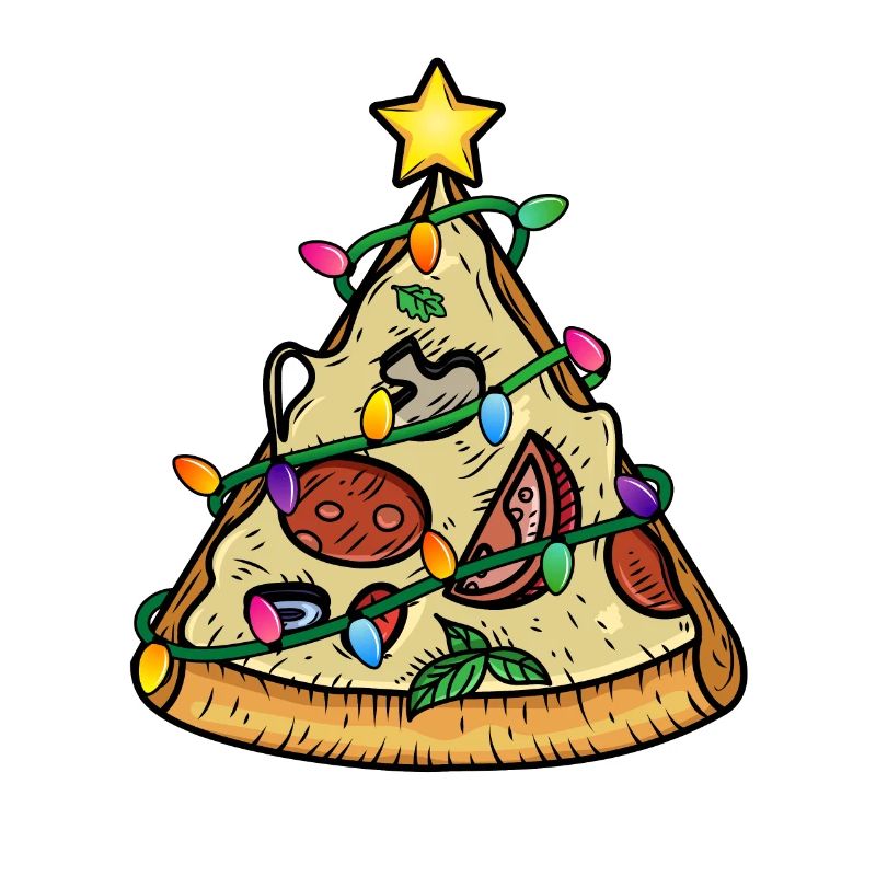 Pizza Christmas tree pyramid