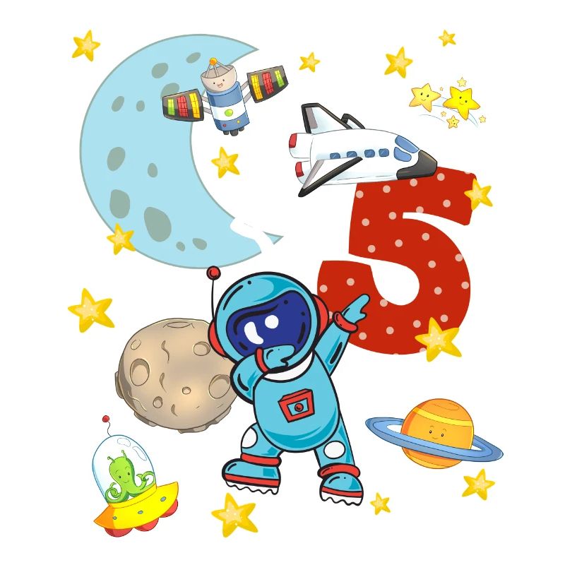 Astronaut 5 year birthday five space rocket