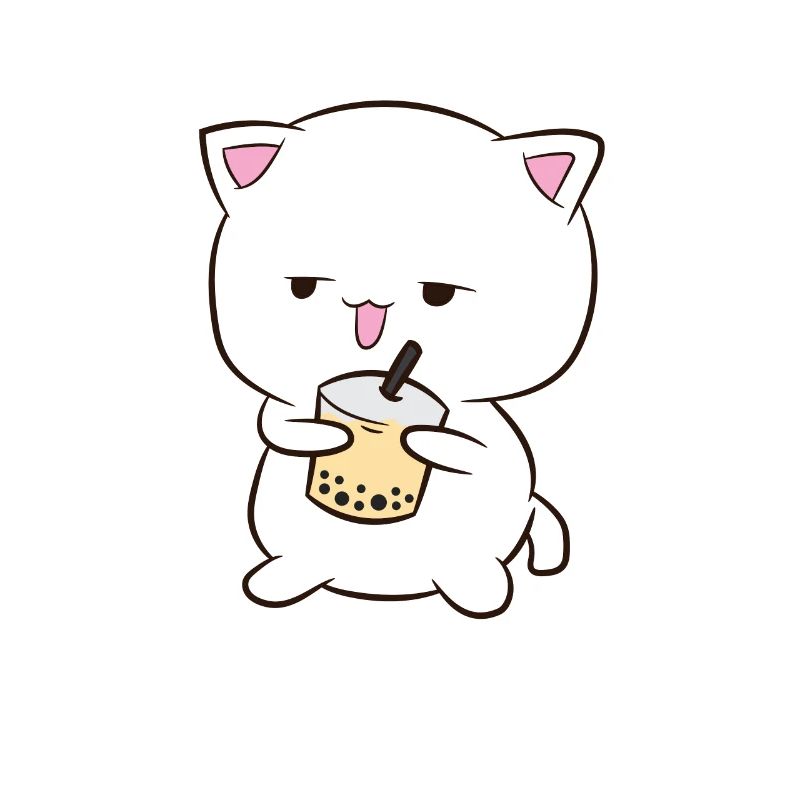 Boba Tee Katze mit Boba-Tee Katze Bubble Tea
