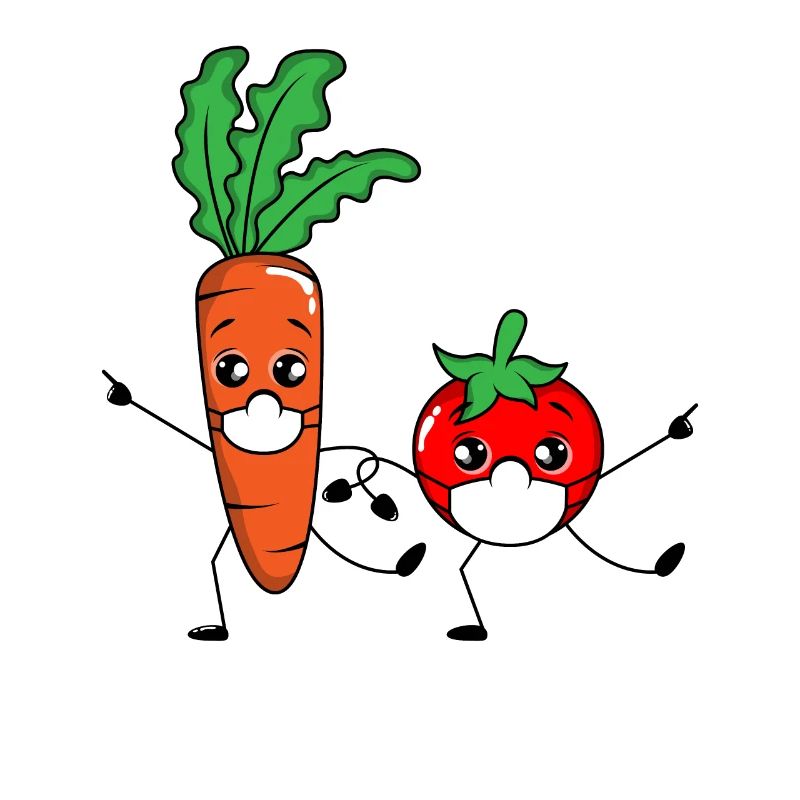 Dancing vegetables with mask vegeterian Vegan Tee