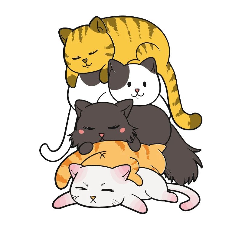 Cute Kitty Stack Anime Cats Kawaii Cat