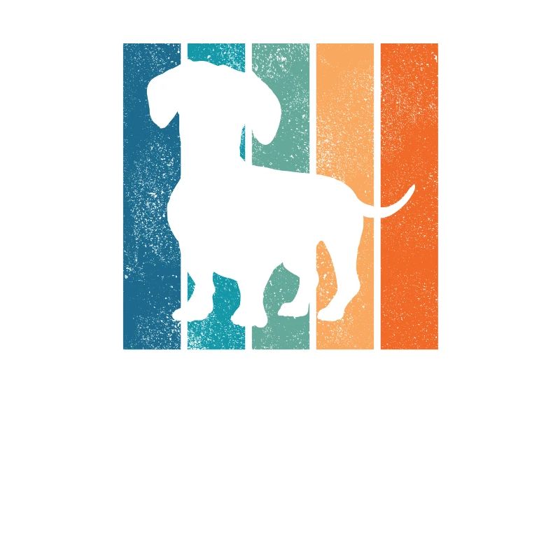 Dackel Dachshund Hund Teckel Retro Geschenk