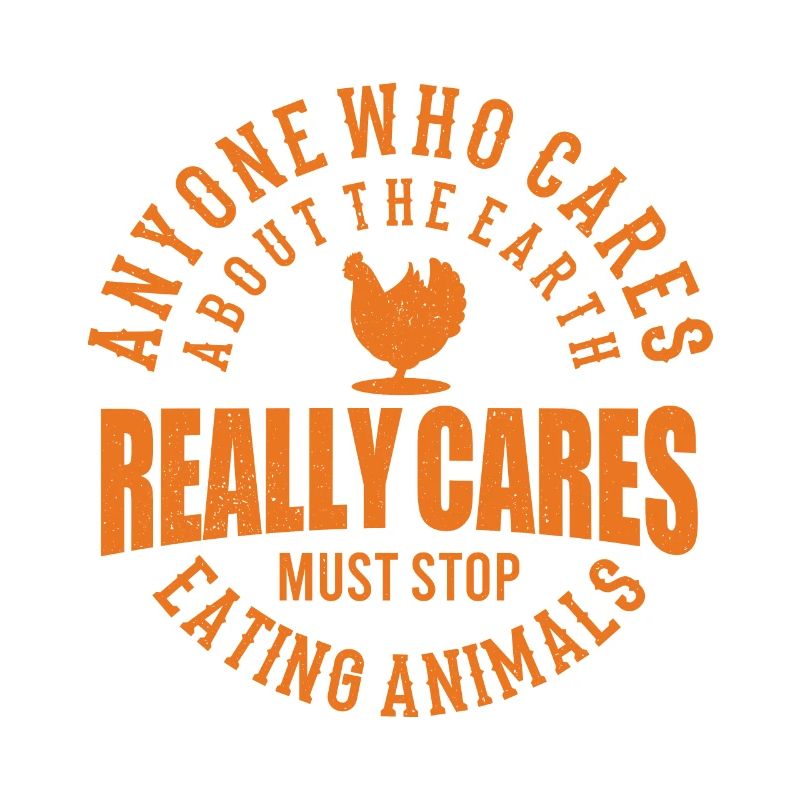 VEGETARIER Gift Animal Protector for Vegan STOP