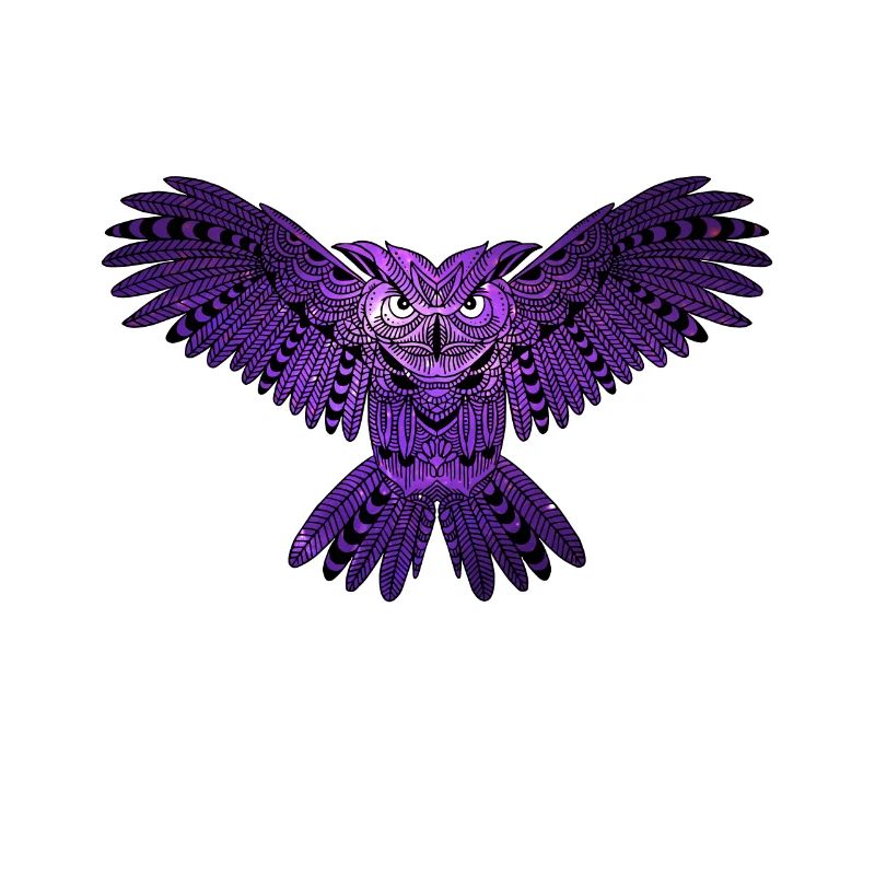 Violette Eule mit Universum