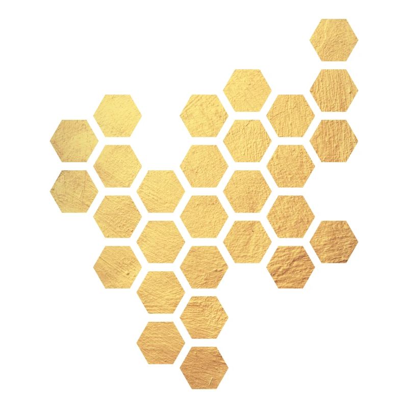 Honeycomb Gold Honey Pattern Hexagon Bee Beekeeper