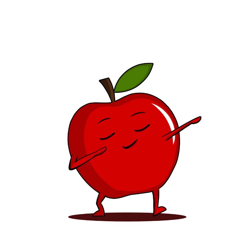 Dabbing Red Apple - Dab Funny Dancing Fruit