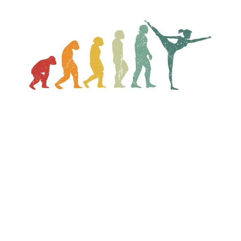 Retro Turner Evolution Gymnastik Entwicklung Affen
