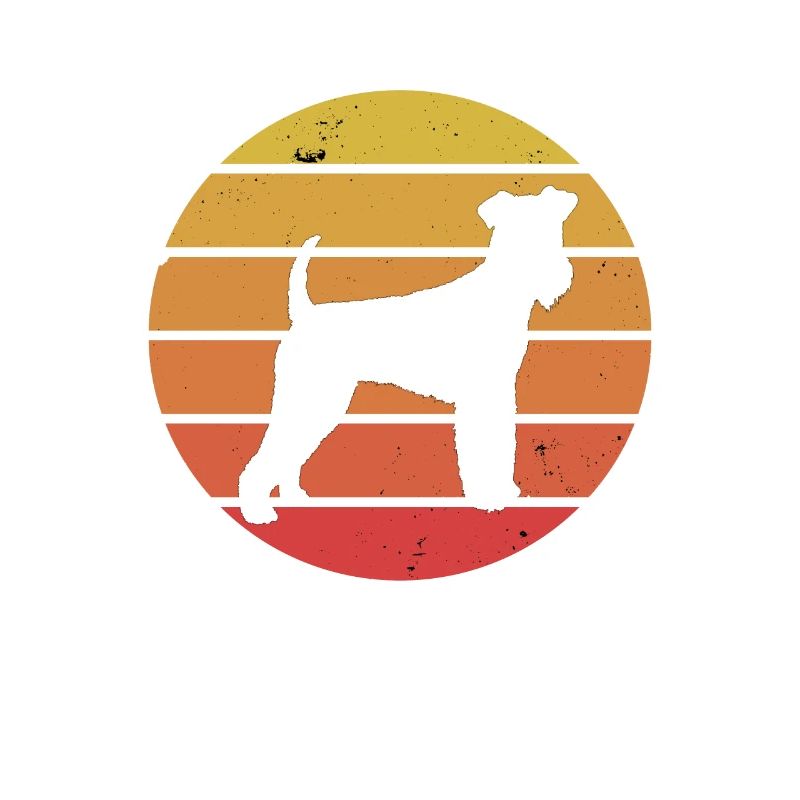 Airedale terrier Hund Vintage Retro Evolution