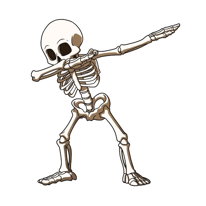 Dab squelette Dabbing Gerippe Halloween danse