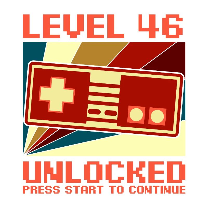 LEVEL 46 UNLOCKED 46 Anniversaire Gamer Controller