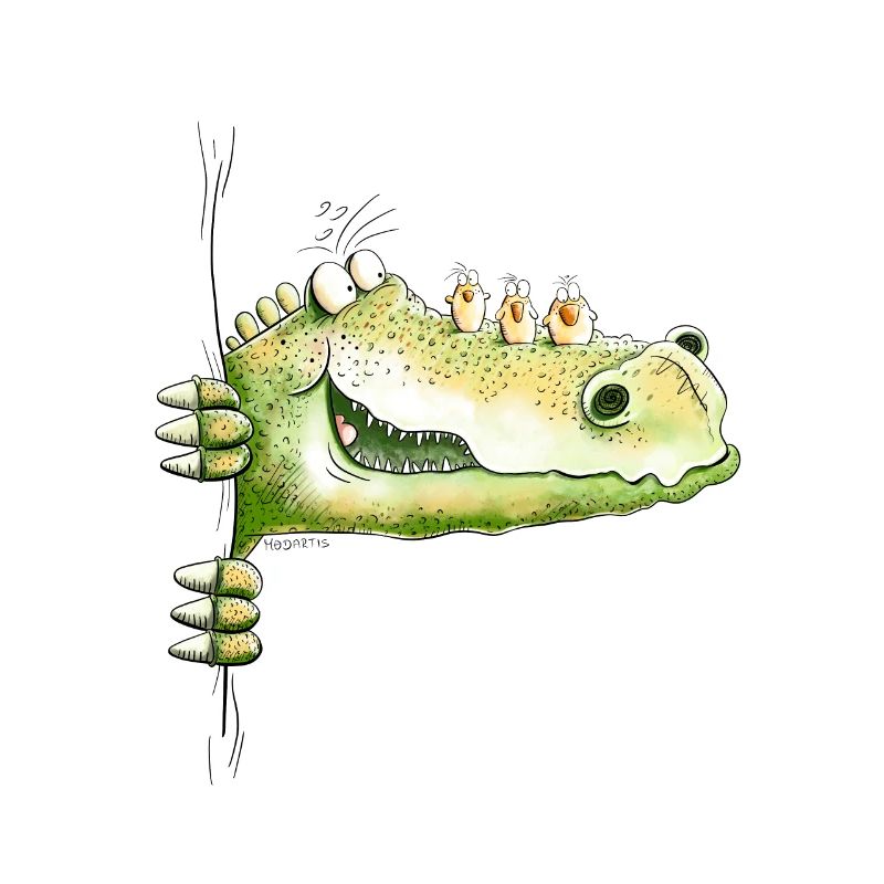 Da Guckt ein Krokodil I Dino I Echse I Fun