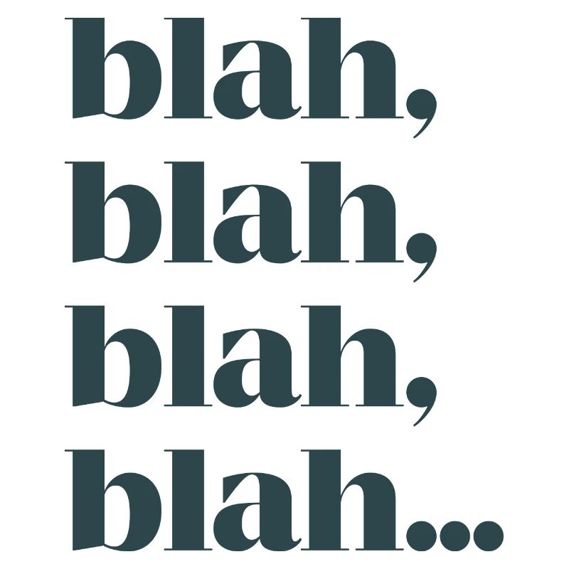 Blah bla bla