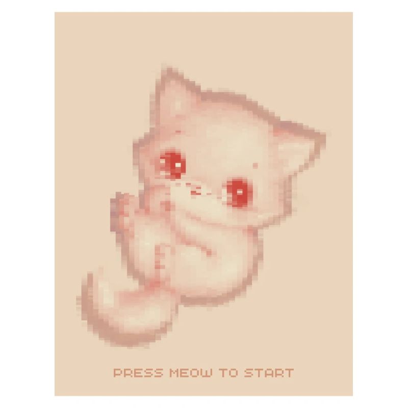 8bit Pixel chat mignon
