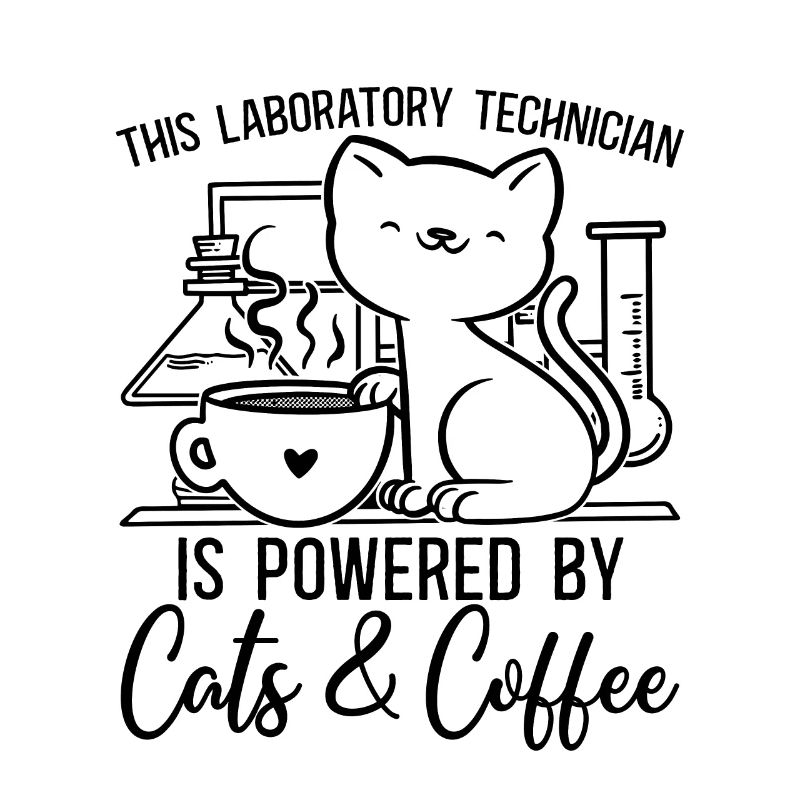 Laboratory Technician Cat Profession Coffee Gift Idea