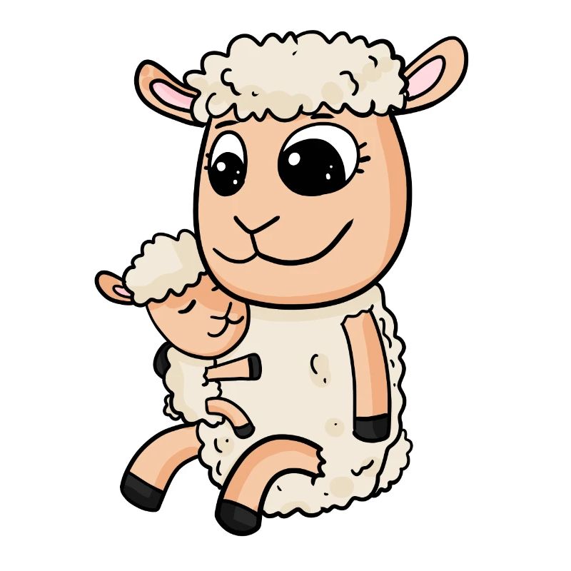 Moutons avec bébé moutons