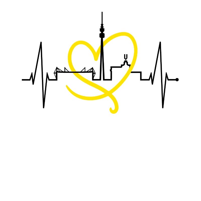 Dortmund Skyline Heartbeat Stadium Fan Dortmunder