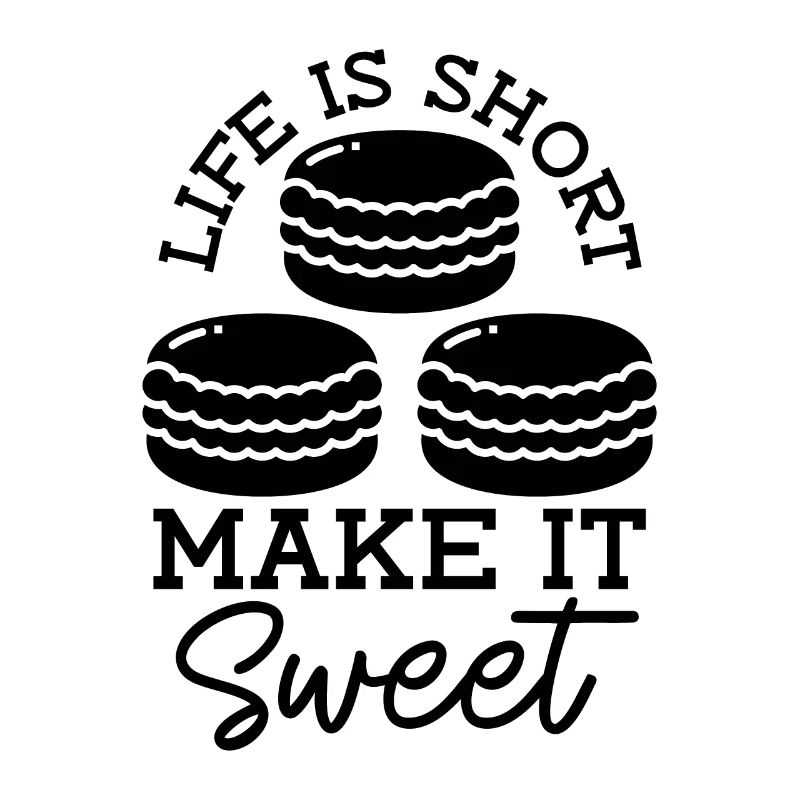 La vie est courte Faites-la douce Snacking Macaron Lover