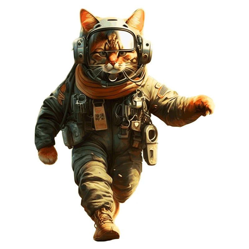 Katze oder Kater dient als Held in der Armee