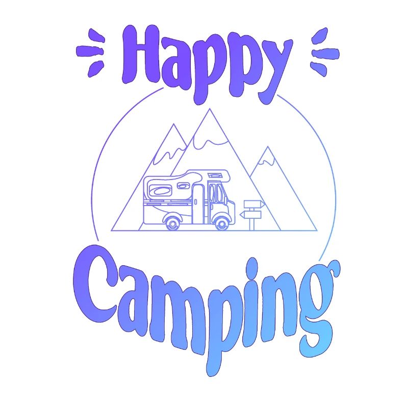 Happy Camping - conception graphique joyeuse et cool