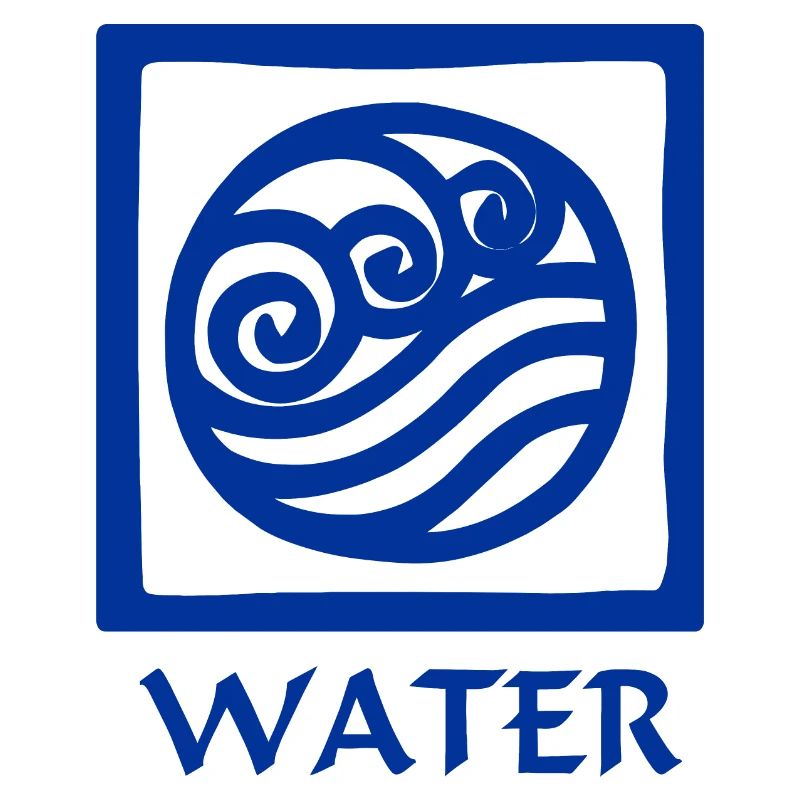 Symbole de l’eau avec texte eau