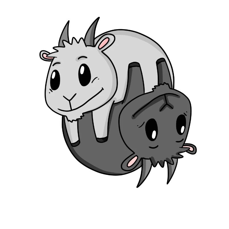 Yin Yang Zeichen Ziege