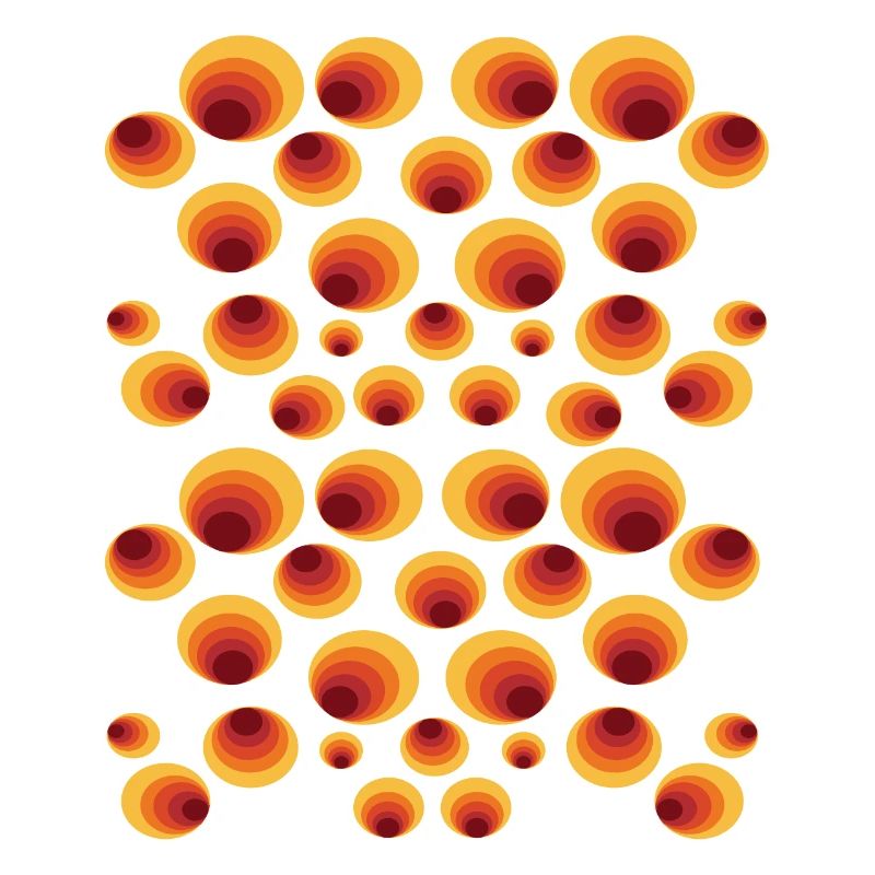 50's 60's Polka Dot Circle Style Pattern