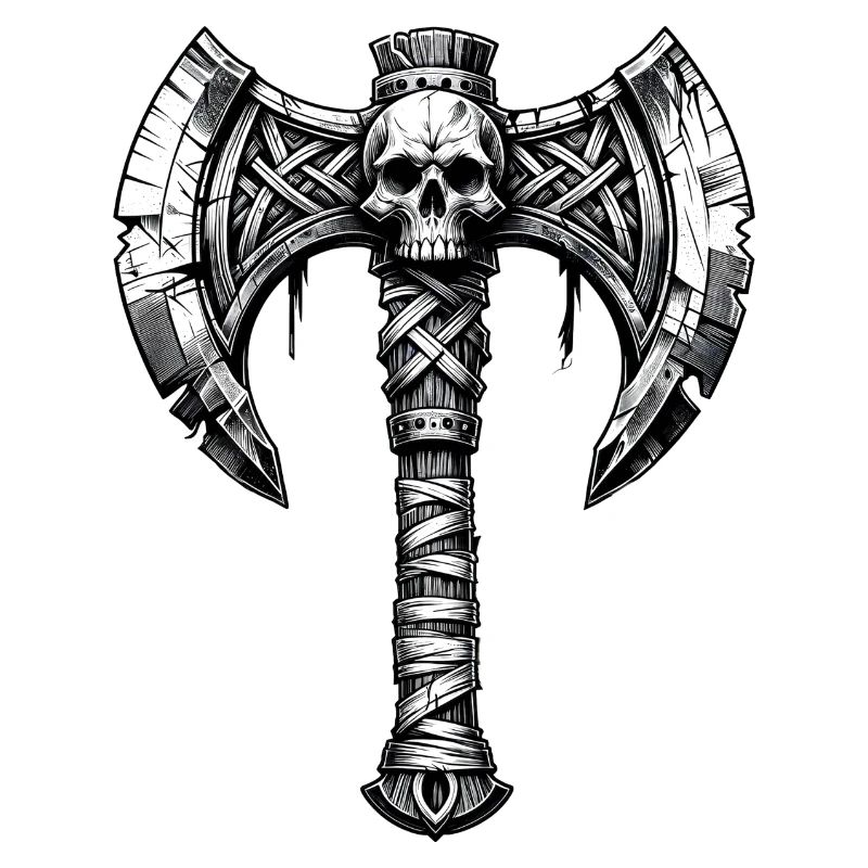 Axe throwing axe skull design