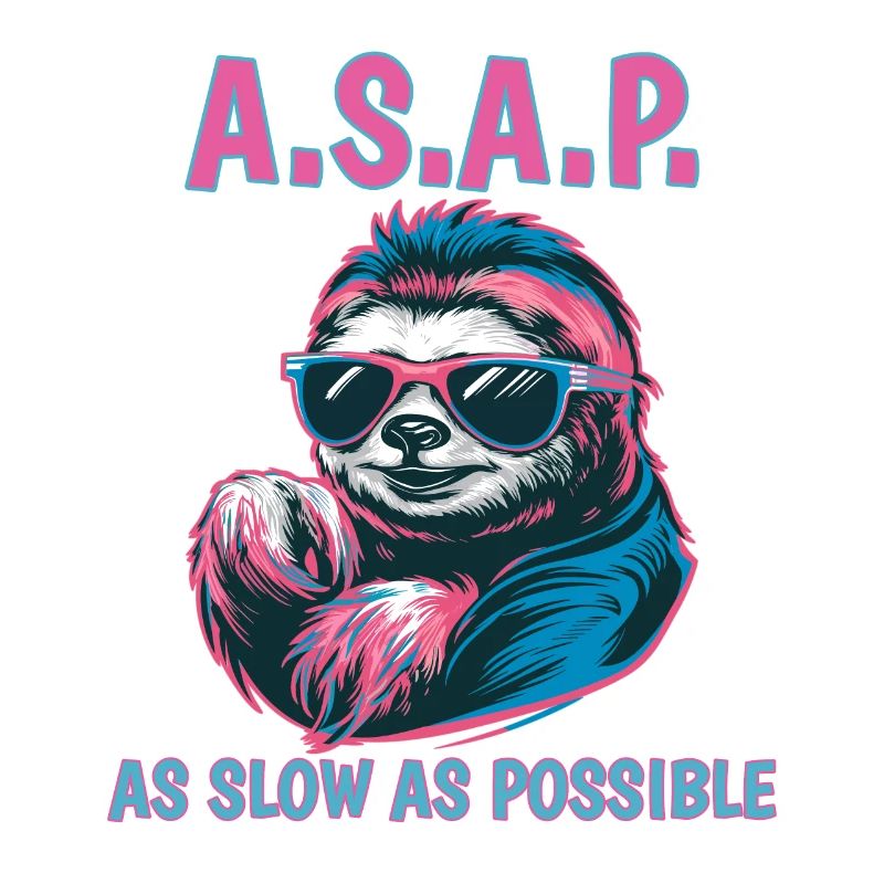 ASAP As Slow As Possible Funny Sloth