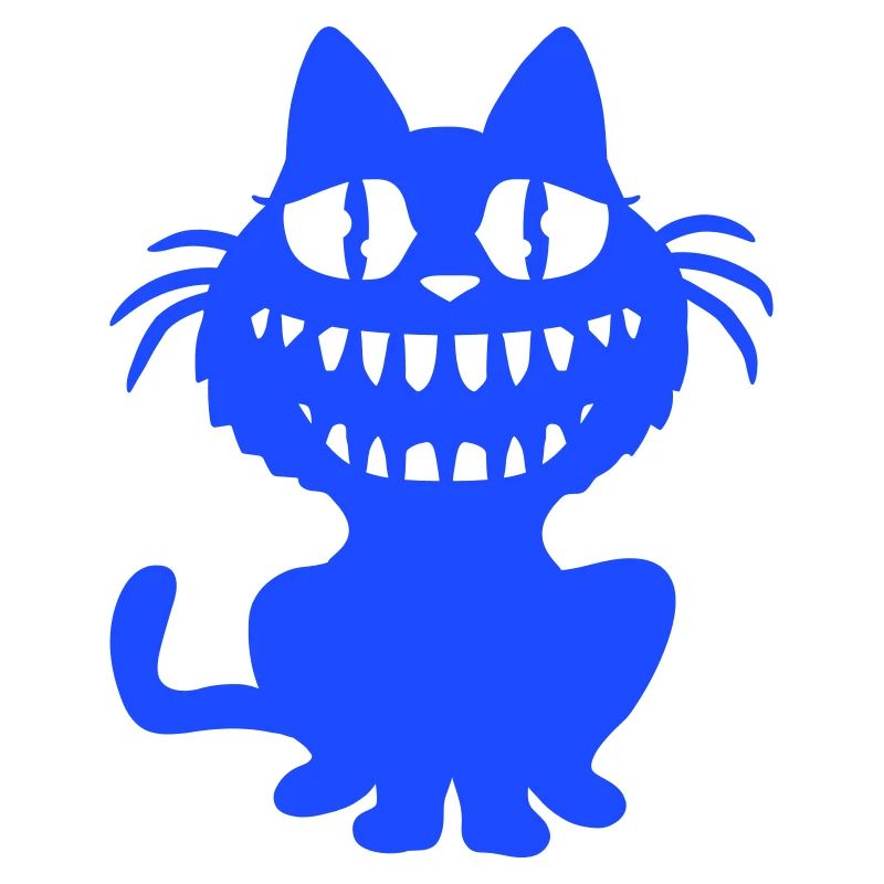 Crazy Monster Cat Halloween Horror Teeth Fun
