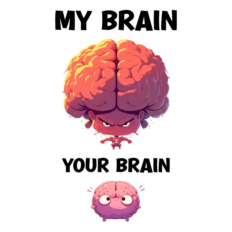 My Brain Your Brain Sarcasm Cartoon Brain