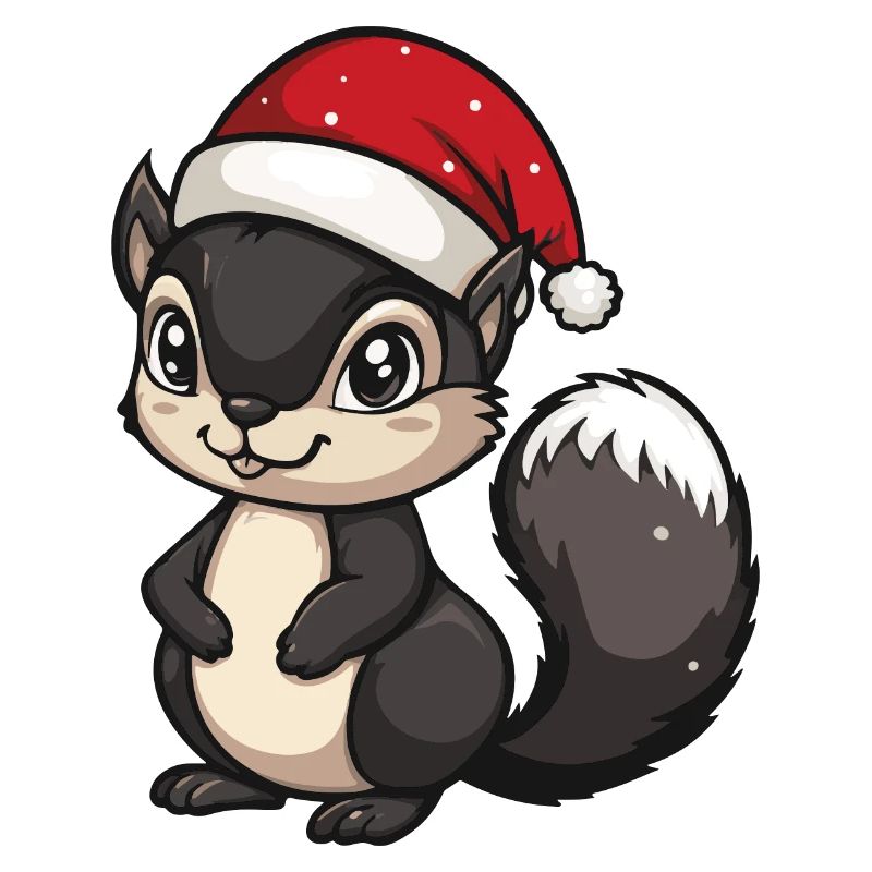 Écureuil Noël mignon