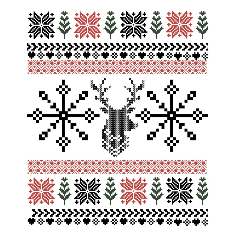 Retro Christmas Pixel Pattern