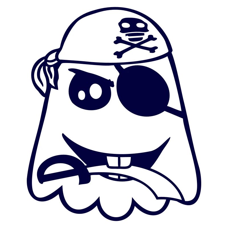 Pirate Ghost Funny Evil Ghost Halloween Fun