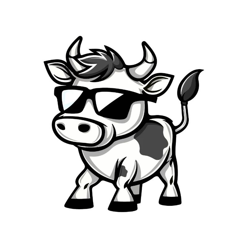 Vache Bande Dessinée Cool