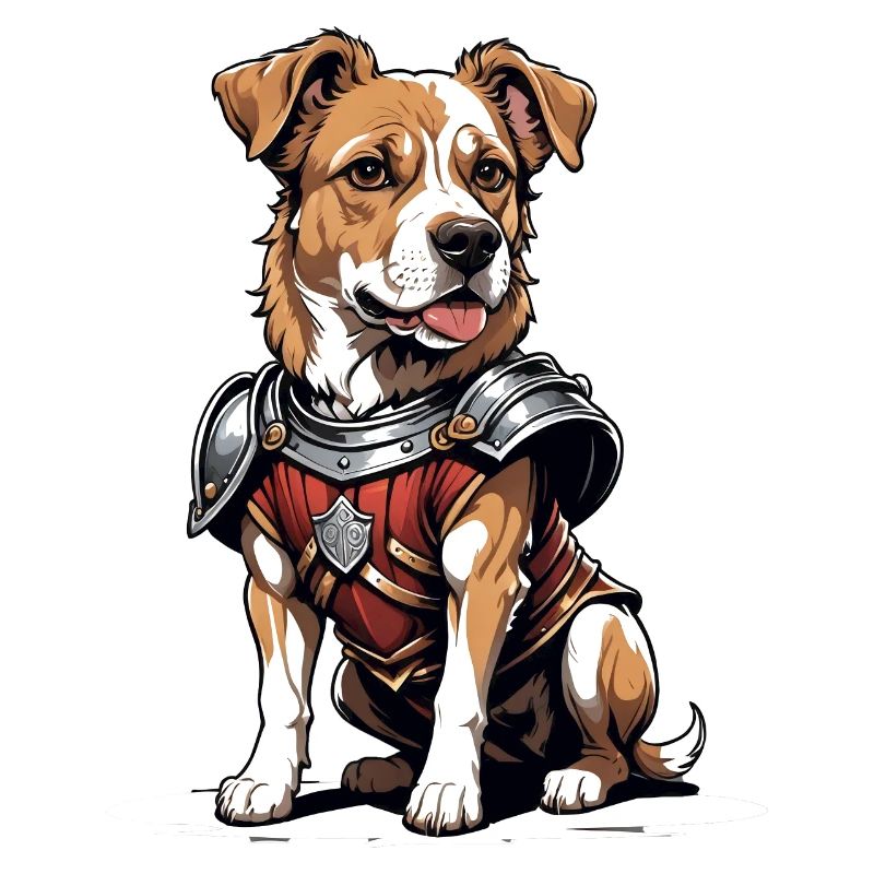 Dog Ritter Krieger Hund Geschenk Warrior Knight
