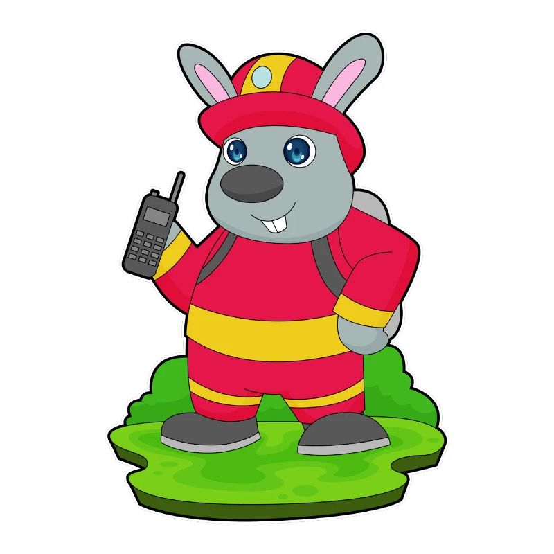 Rabbit Firefighter Fire Brigade