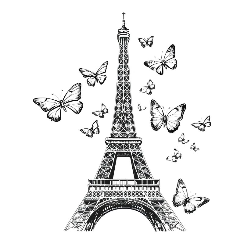 Paris Eiffelturm Frankreich Schmetterlinge Kunst