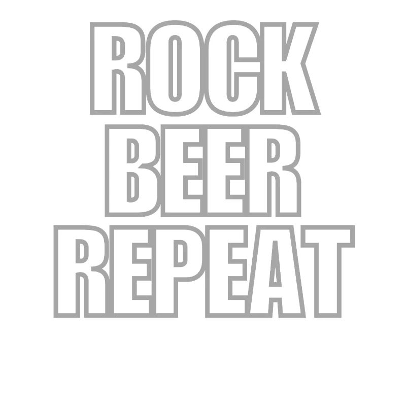 Rock Beer Repeat - coole Sprüche