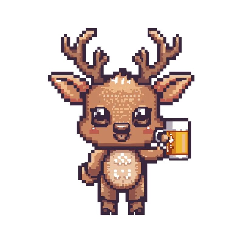 Hirsch Pixel Bier