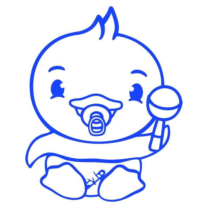 Duck Baby Child Rattle Diaper Cute Pacifier