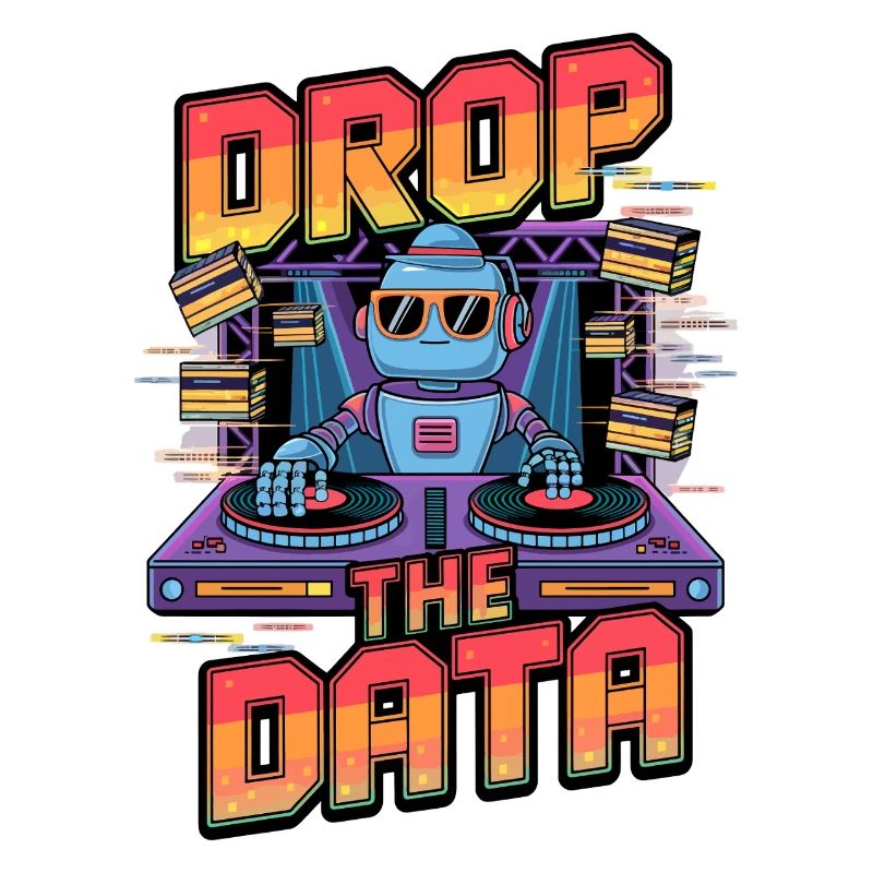 Drop the Data DJ Robot Techno Design